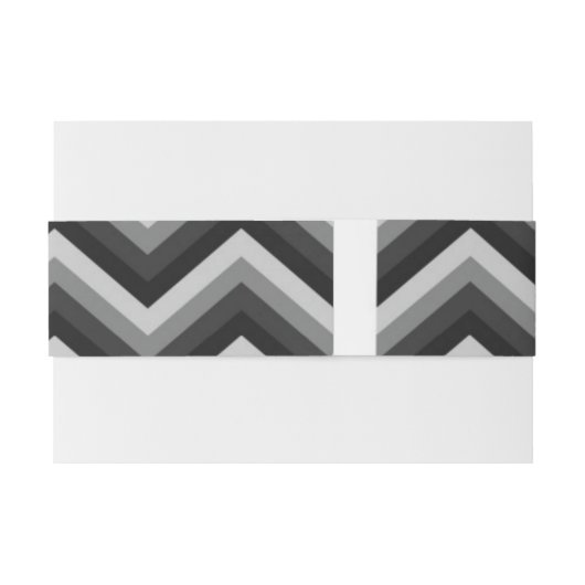Bandeau De Faire-part Rétro zigzag Chevron de motif (Dos exemple)