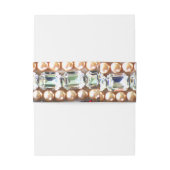 Bandeau De Faire-part Rhinestone diamants bijoux perles pierres (Dos Example)