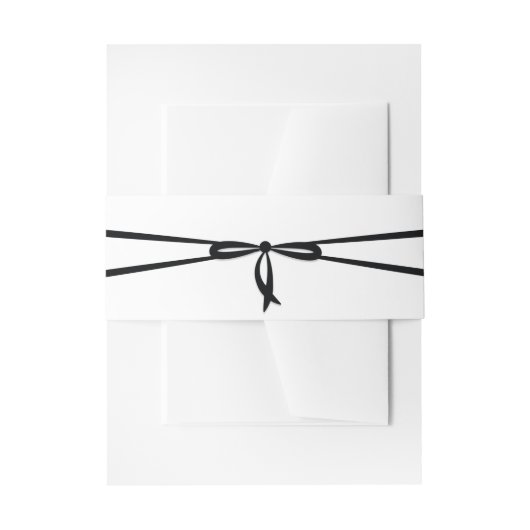 BANDEAU DE FAIRE-PART RIBBON NOIR & BAS (Devant example)