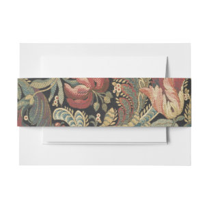 Bandeau De Faire-part Riche brocart de tapisserie florale antique victor