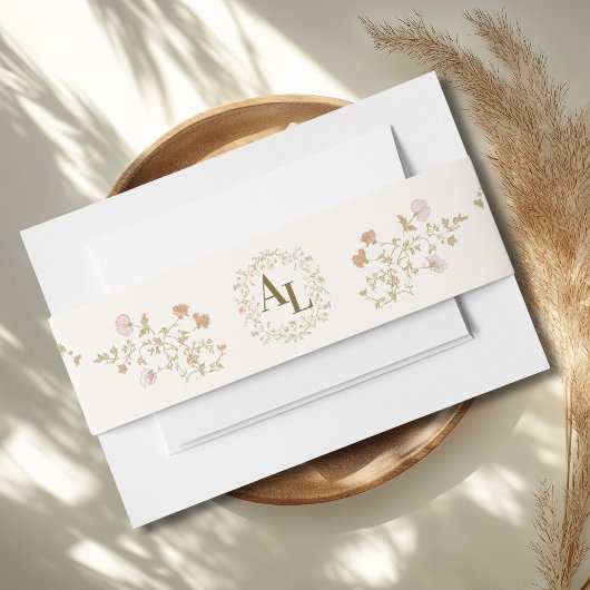 Bandeau De Faire-part Rococo Floral Antique Frame Mariage