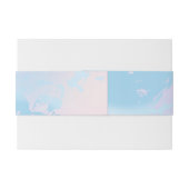 Bandeau De Faire-part Romantic Blue Pink Peach Abstract Floral Pastel (Dos exemple)