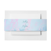 Bandeau De Faire-part Romantic Blue Pink Peach Abstract Floral Pastel (Devant Example)
