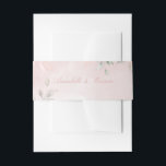 Bandeau De Faire-part Romantic Blush Pink Secret Garden Roses Mariage<br><div class="desc">Un bandeau rose vif peint en faire-part de mariage avec des roses rose vif et de la verdure d'eucalyptus argenté avec arrière - plan de lavage à l'aquarelle rose vif.</div>
