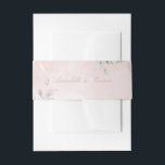 Bandeau De Faire-part Romantic Blush Pink Secret Garden Roses Mariage<br><div class="desc">Un bandeau rose vif peint en faire-part de mariage avec des roses rose vif et de la verdure d'eucalyptus argenté avec arrière - plan de lavage à l'aquarelle rose vif.</div>