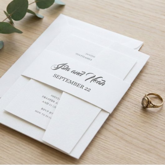 Bandeau De Faire-part Romantic Calligraphy | Flourish Wedding