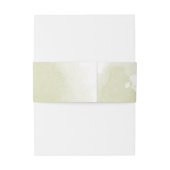 Bandeau De Faire-part romantique fleurs blanches vert feuille mariage (Dos Example)