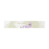 Bandeau De Faire-part Romantique fleurs violet vert mariage (Plat)