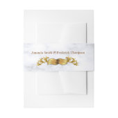 Bandeau De Faire-part Romantique Tropical Mariage Bande de ventre (Devant example)