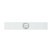 Bandeau De Faire-part romantique violet bleu fleurs verdure mariage (Plat)