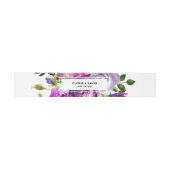 Bandeau De Faire-part Romantique Violet Floral Invitation Bande de ventr (Plat)