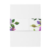Bandeau De Faire-part Romantique Violet Floral Invitation Bande de ventr (Dos Example)
