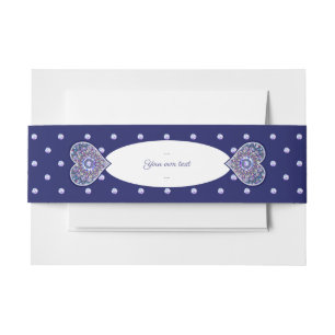 Bandeau De Faire-part Rosace bleue
