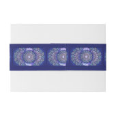 Bandeau De Faire-part Rosace bleue (Dos exemple)