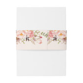 Bandeau De Faire-part Rose Aquarelle Mariage Moderne Tendance (Dos Example)
