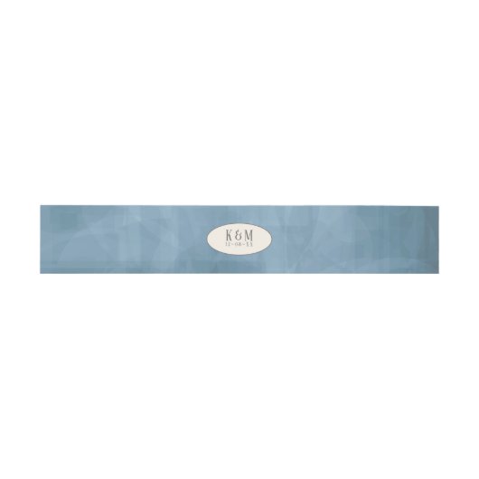 Bandeau De Faire-part Rose Blue/Peach Mariage ID584 (Plat)