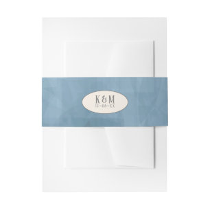Bandeau De Faire-part Rose Blue/Peach Mariage ID584