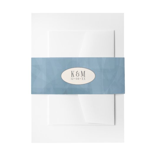 Bandeau De Faire-part Rose Blue/Peach Mariage ID584 (Devant example)