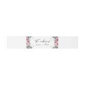 Bandeau De Faire-part Rose Carnation Mariage noir et blanc (Plat)