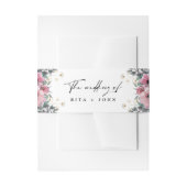 Bandeau De Faire-part Rose Carnation Mariage noir et blanc (Devant example)