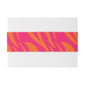 Bandeau De Faire-part Rose chaud gras et orange Abstrait avec des noms (Dos exemple)