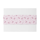 Bandeau De Faire-part Rose d'arrière - plan de nounours (Dos exemple)