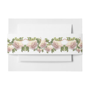 Bandeau De Faire-part Rose de pêche ivoire rougissante