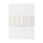 Bandeau De Faire-part Rose doux et vert sage rayé (Dos Example)