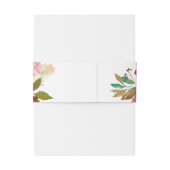 Bandeau De Faire-part Rose - Fleur chaude, brune et violette 3 (Dos Example)