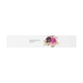 Bandeau De Faire-part Rose- Fleur chaude et brune et violette (Plat)