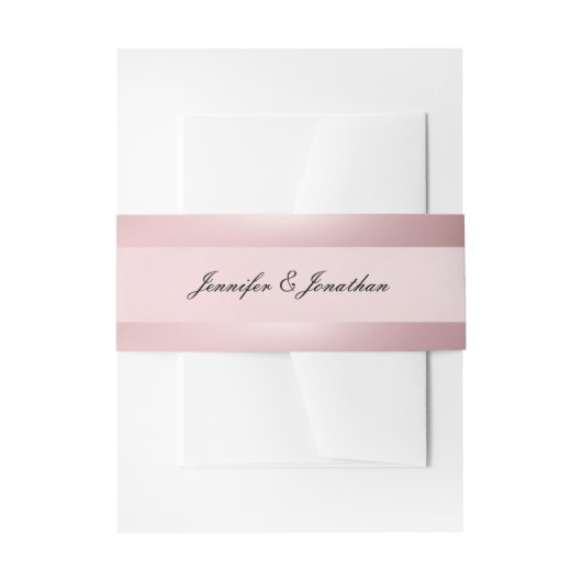 Bandeau De Faire-part Rose Gold Moderne Script manuscrit Texte Classé (Devant example)