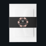Bandeau De Faire-part Rose Gold Monogram Poker Chip Casino Mariage<br><div class="desc">Célébrez dans le style avec ces groupes du ventre mariage,  chic et très tendance. Ce design est facile à personnaliser avec votre libellé d'événement spécial et vos invités seront ravis quand ils verront ces fabuleux groupes de ventre.</div>