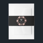 Bandeau De Faire-part Rose Gold Monogram Poker Chip Casino Mariage<br><div class="desc">Célébrez dans le style avec ces groupes du ventre mariage,  chic et très tendance. Ce design est facile à personnaliser avec votre libellé d'événement spécial et vos invités seront ravis quand ils verront ces fabuleux groupes de ventre.</div>
