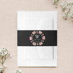 Bandeau De Faire-part Rose Gold Monogram Poker Chip Casino Mariage<br><div class="desc">Célébrez dans le style avec ces groupes du ventre mariage,  chic et très tendance. Ce design est facile à personnaliser avec votre libellé d'événement spécial et vos invités seront ravis quand ils verront ces fabuleux groupes de ventre.</div>