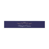 Bandeau De Faire-part Rose Gold & Navy Elegant Simple Mariage (Plat)