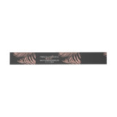 Bandeau De Faire-part Rose Gold Palm Tree Frances Noir moderne Mariage (Plat)