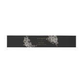 Bandeau De Faire-part Rose gothique Mariage noir et or (Plat)