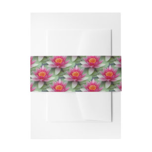 Bandeau De Faire-part Rose Lotus Water Lily