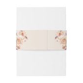 Bandeau De Faire-part Rose moderne or Floral Mariage Monogramme (Dos Example)