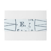 Bandeau De Faire-part Rose nautique Mariage de bord de mer (Dos exemple)