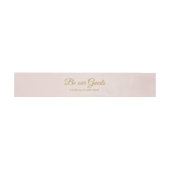 Bandeau De Faire-part Rose Pâle et Or Personnalisé (Plat)