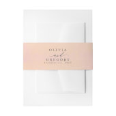 Bandeau De Faire-part Rose poussiéreux et pêche pâle nuances mariage élé (Devant example)