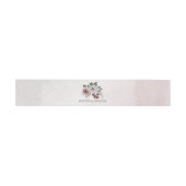 Bandeau De Faire-part rose romantique rose, blanc et cannelle mariage (Plat)