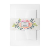 Bandeau De Faire-part Rose romantique rustique | (Devant example)