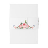 Bandeau De Faire-part Rose rose rousse Élégante Mariage (Dos Example)