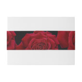 Bandeau De Faire-part Rose rouge élégante - Mariage (Dos exemple)