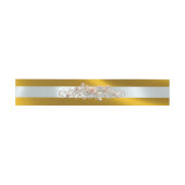 Bandeau De Faire-part Rose Scroll - Or/Argent (Plat)