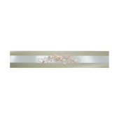 Bandeau De Faire-part Rose Scroll - Taupe/Argent (Plat)