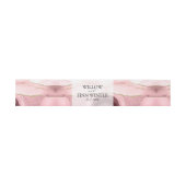 Bandeau De Faire-part Rose vif Agate Mariage moderne (Plat)