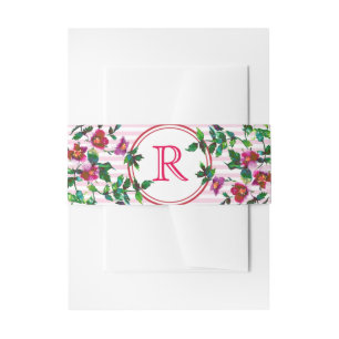 Bandeau De Faire-part Rose vintage -monogrammed